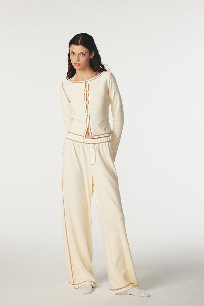 PIXIE & PEACH Lottie Waffle Trouser
