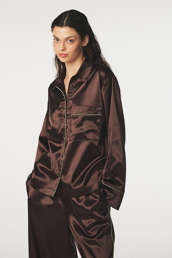 PIXIE & PEACH Mix & Match Satin shirt