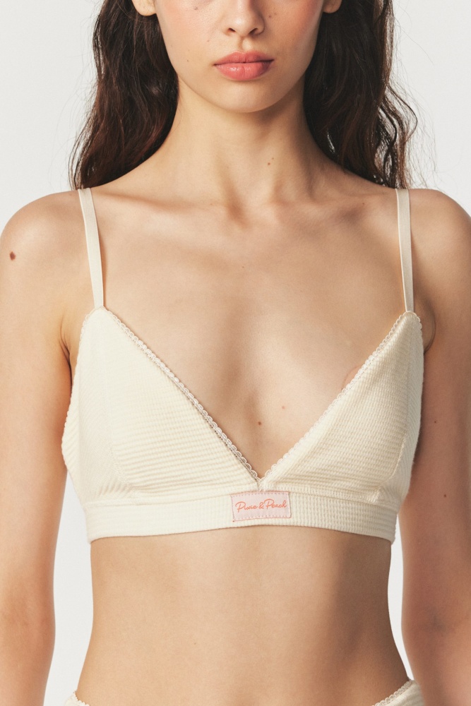 PIXIE & PEACH Kate Waffle Bra-Yellow
