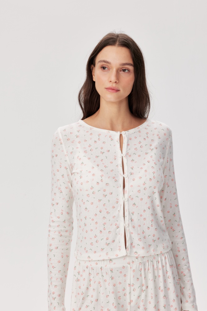 PIXIE & PEACH Peachy  Floral Cardigan