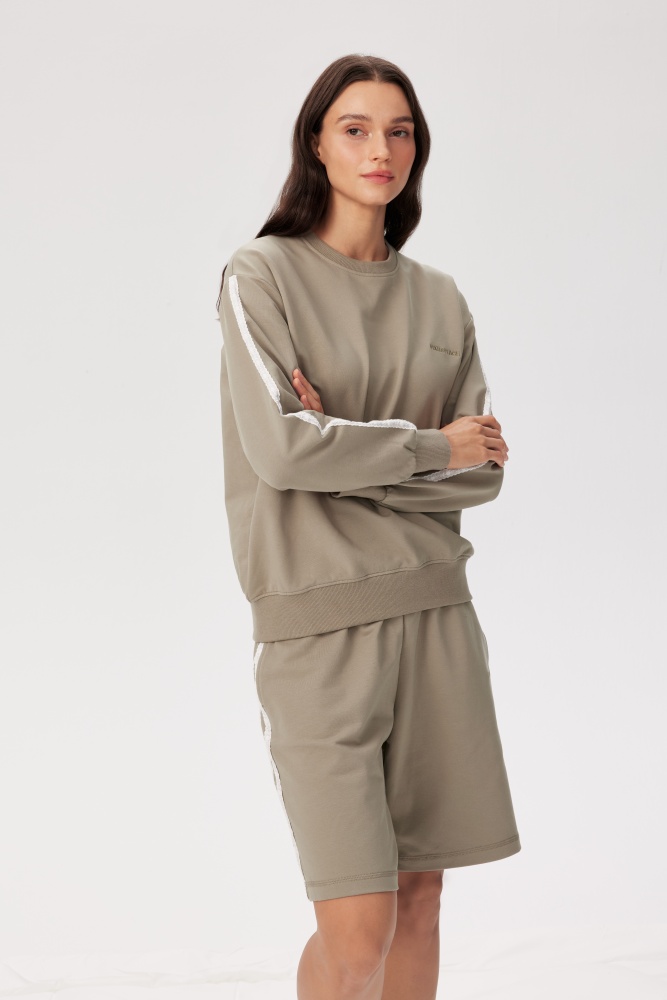 PIXIE & PEACH Pixie Trim Crew Sweatshirt