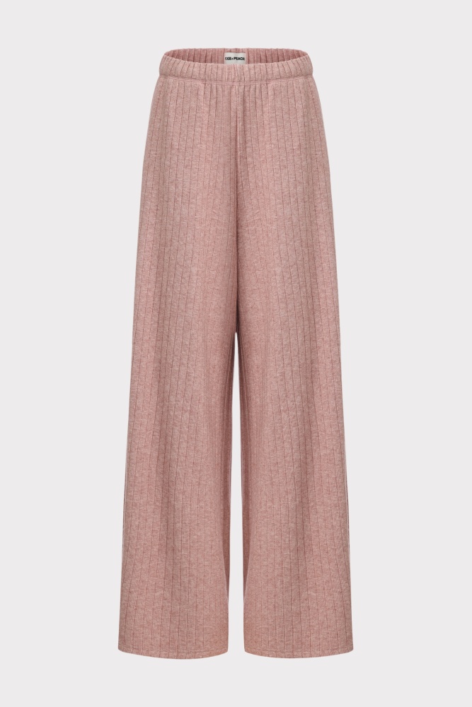 PIXIE & PEACH Sophia Rib Knit Wide Pant