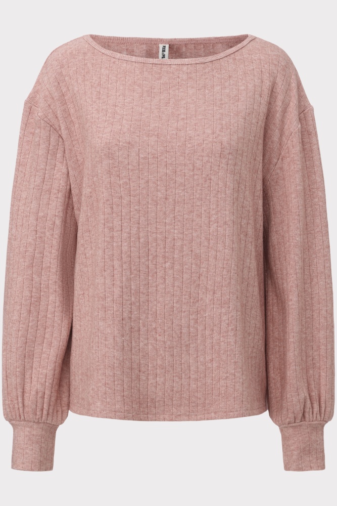 PIXIE & PEACH Sophia Rib Knit Long Sleeve Top
