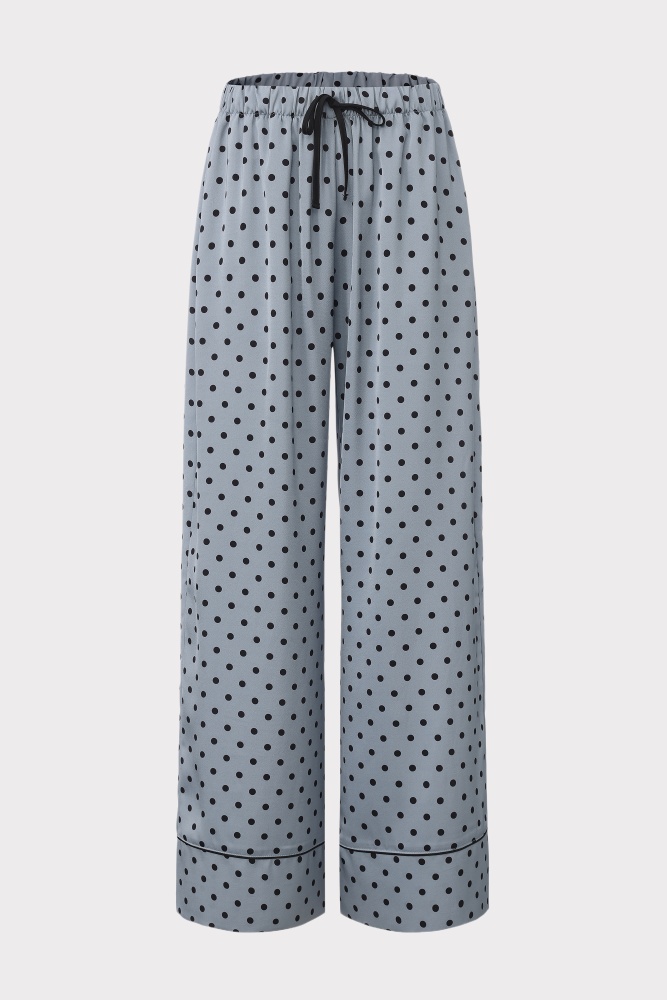 PIXIE & PEACH Frankie Spot Satin Wide Leg Pant